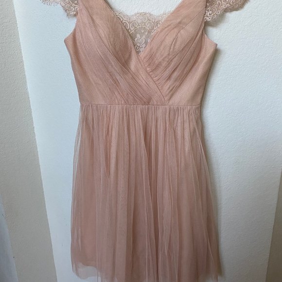 BHLDN Jenny Yoo Blush and Gold Bridesmaid Dress - Picture 7 of 8